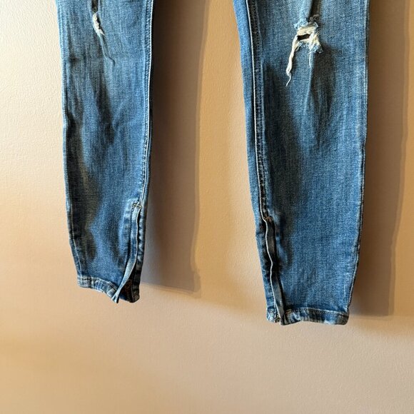 Women's 26 Pistola Tory Split Hem Zipped Ankle Skinny Jeans Medium Wash - Picture 4 of 8
